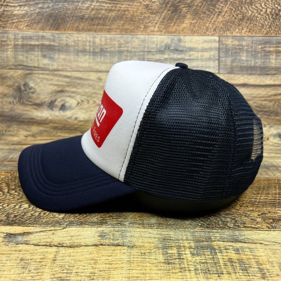 Coleman Mens Trucker Hat Navy Snapback Camping Lantern Hunting FIshing Ball Cap - Picture 4 of 8